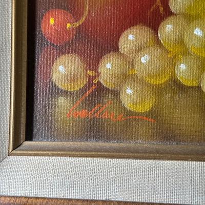 LOT 144B: Two Signed Still Life Paintings & Hand Painted Tray Table