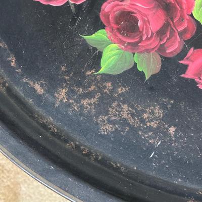 LOT 144B: Two Signed Still Life Paintings & Hand Painted Tray Table