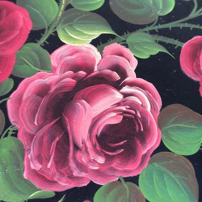 LOT 144B: Two Signed Still Life Paintings & Hand Painted Tray Table