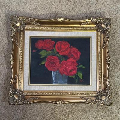 LOT 144B: Two Signed Still Life Paintings & Hand Painted Tray Table
