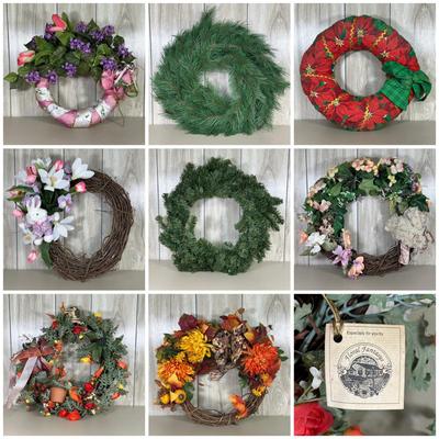 LOT 147B: Collection Of Holiday/Christmas Wreaths