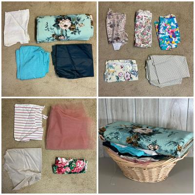 LOT 148B: Basket Full Of Beautiful Fabrics