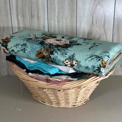 LOT 148B: Basket Full Of Beautiful Fabrics