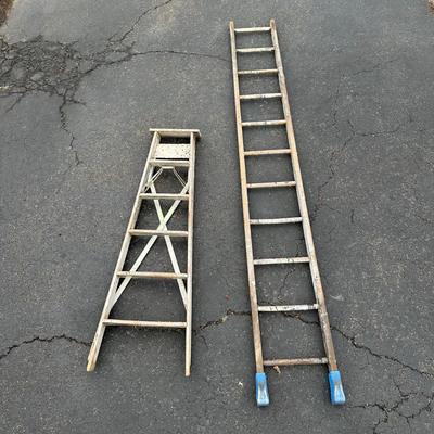 LOT 151B: Two Wooden Ladders