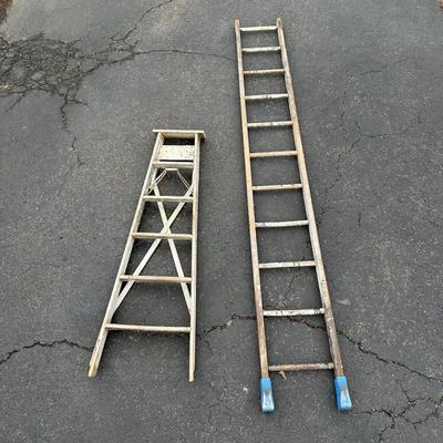 LOT 151B: Two Wooden Ladders