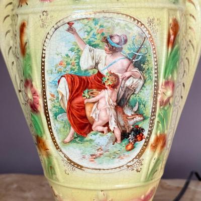 LOT 160X: Vintage Strasburg Ware Porcelain Vase Base Lamp