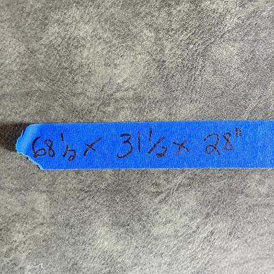 LOT 161F: Vintage MCM Metal Frame Green Sofa