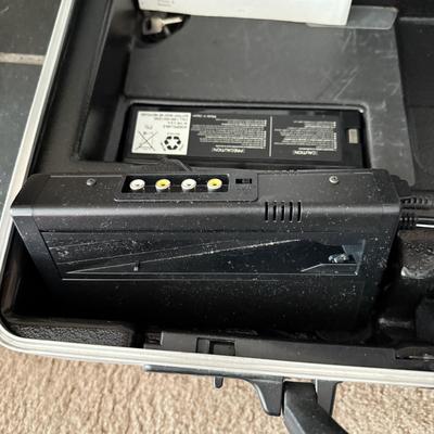 LOT 162F: Vintage Panasonic OmniMovie VHS Video Camera Model PV-420 w/ Hard Shell Case, Operating Instructions & Accessories