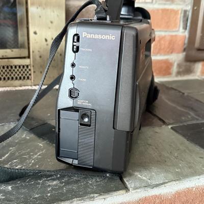 LOT 162F: Vintage Panasonic OmniMovie VHS Video Camera Model PV-420 w/ Hard Shell Case, Operating Instructions & Accessories