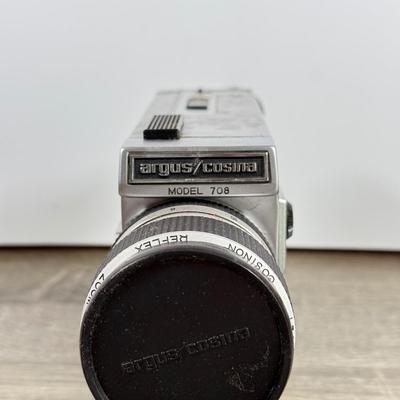 LOT 163F: Vintage Argus/Cosina Super Eight Electric Zoom Reflex Movie Camera Model 708 w/ Manual