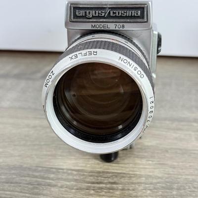 LOT 163F: Vintage Argus/Cosina Super Eight Electric Zoom Reflex Movie Camera Model 708 w/ Manual