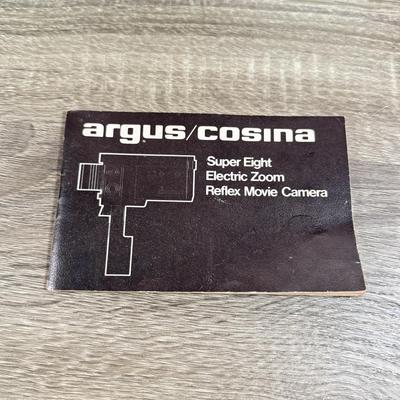 LOT 163F: Vintage Argus/Cosina Super Eight Electric Zoom Reflex Movie Camera Model 708 w/ Manual