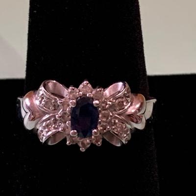 14k White Gold Estate Bow Tie Setting Ring Size 11 5.15 grams