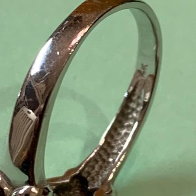 14k White Gold Estate Bow Tie Setting Ring Size 11 5.15 grams