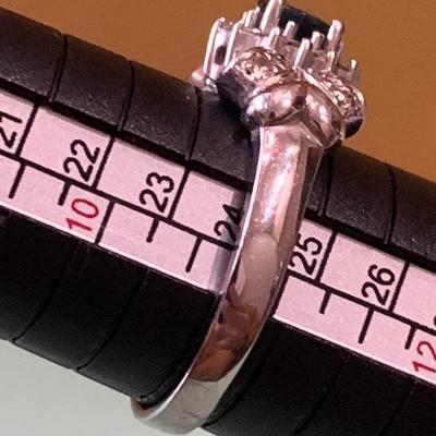 14k White Gold Estate Bow Tie Setting Ring Size 11 5.15 grams