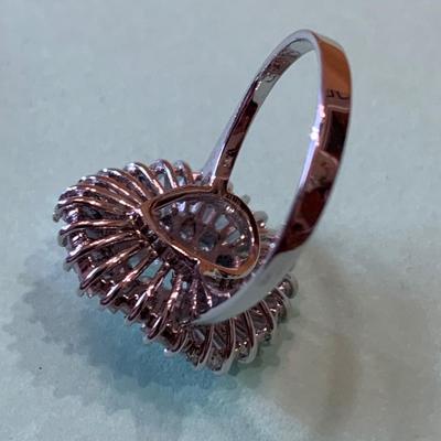 Sterling Silver Shingled Estate Ring Size 8