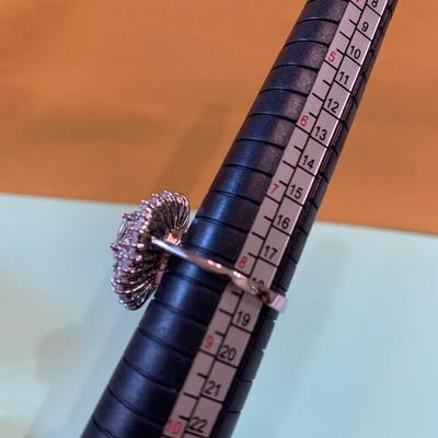 Sterling Silver Shingled Estate Ring Size 8