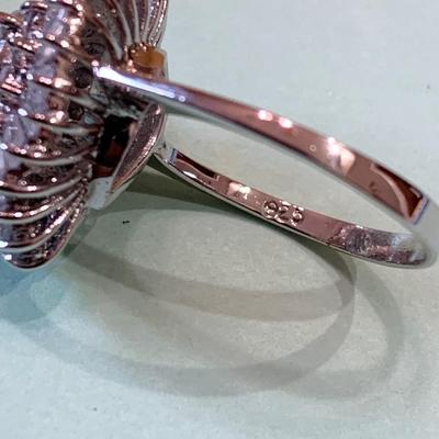 Sterling Silver Shingled Estate Ring Size 8