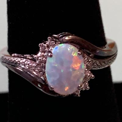 10k/ 925 Estate Ring Size 7