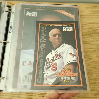 Cal Ripken Binder Filled with programs , Game Tickets 22 kt Gold Cards