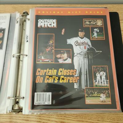Cal Ripken Binder Filled with programs , Game Tickets 22 kt Gold Cards