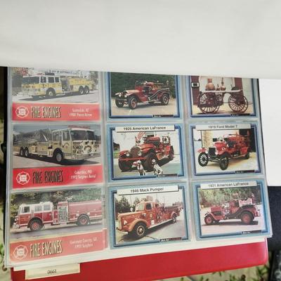 Fire Engines Premium Trading Cards Album filled