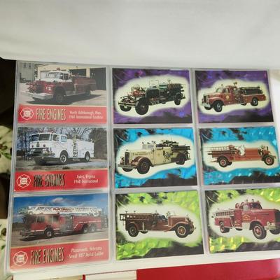 Fire Engines Premium Trading Cards Album filled