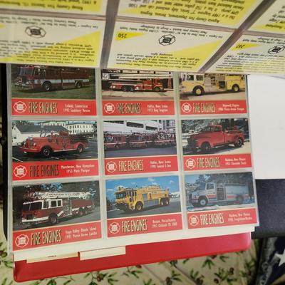 Fire Engines Premium Trading Cards Album filled
