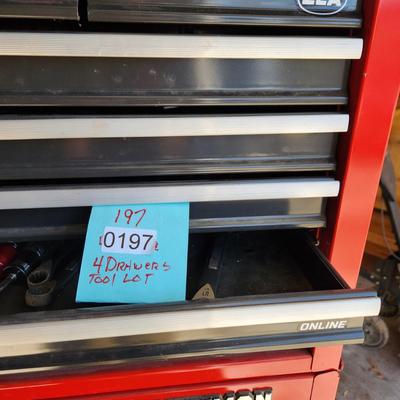 4 Drawers of Tools Craftsman Wrenches Screw & Socket drivers and more