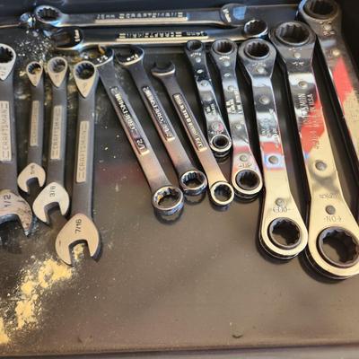 4 Drawers of Tools Craftsman Wrenches Screw & Socket drivers and more