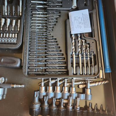 2 Drawer lot of Tools Craftsman Sockets Drill Bits Crowfoot