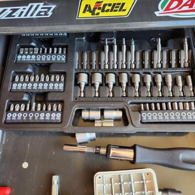 2 Drawer lot of Tools Craftsman Sockets Drill Bits Crowfoot