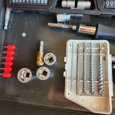2 Drawer lot of Tools Craftsman Sockets Drill Bits Crowfoot