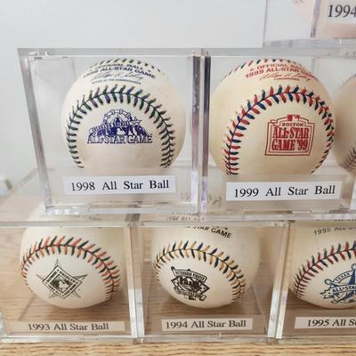 Collectors Lot of 1994 thru 2001 All Star Games & 1994 World Series Baseball Balls