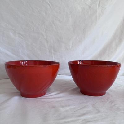 Waechterbach Germany, Sengware, + Pier 1 Red and Yellow Dishes (K-DZ)