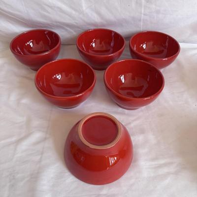 Waechterbach Germany, Sengware, + Pier 1 Red and Yellow Dishes (K-DZ)