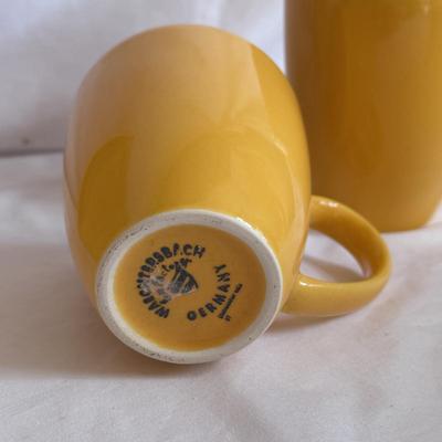 Waechterbach Germany, Sengware, + Pier 1 Red and Yellow Dishes (K-DZ)