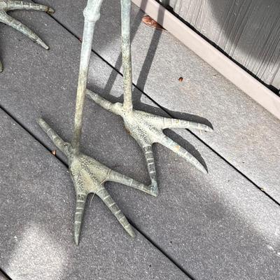 Pair of Metal Heron Sculptures (FD-RG)