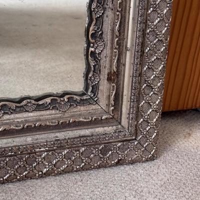 Ornate Silver Framed Mirror (PB-DZ)