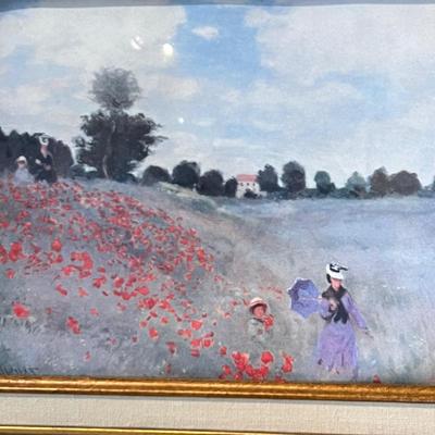 Ornately Framed ‘Wild Poppies’ Claude Monet & More (DR-RG)
