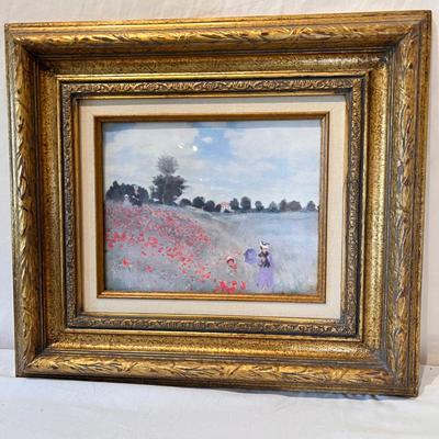 Ornately Framed ‘Wild Poppies’ Claude Monet & More (DR-RG)