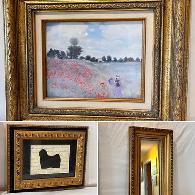 Ornately Framed ‘Wild Poppies’ Claude Monet & More (DR-RG)