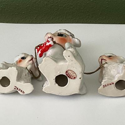 Vintage RELCO Hand Decorated Ceramic Poodle Dog Japan
