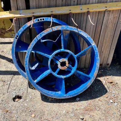 Sale Photo Thumbnail #122: Vintage Iron Industrial Wheels