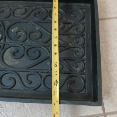Black 14 in. x 34 in. Rubber Boot Tray and anti-fatigue mat