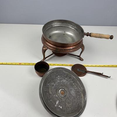 Vintage Copper Chaffing Set