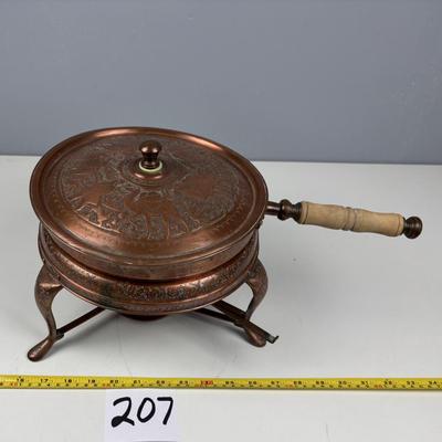Vintage Copper Chaffing Set