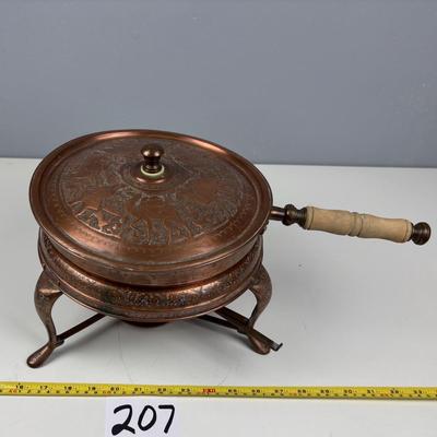 Vintage Copper Chaffing Set