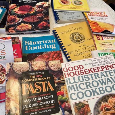 Newer and vintage cookbooks