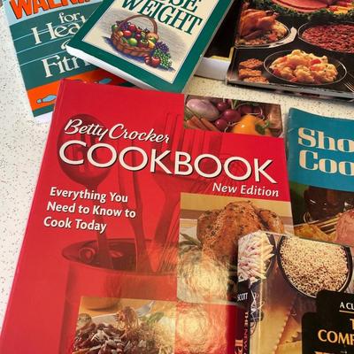 Newer and vintage cookbooks